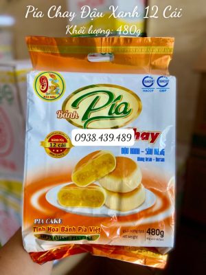 Bánh pía chay đậu xanh sầu riêng mini 480g [TÚI 12 BÁNH]