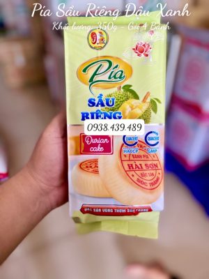 Bánh pía đậu xanh sầu riêng trứng muối Hải Sơn 350g [TÚI 4 BÁNH]