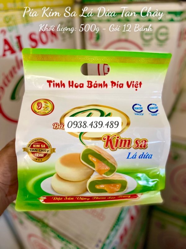 Bánh Pía Kim Sa Lá Dứa Trứng Muối Tan Chảy